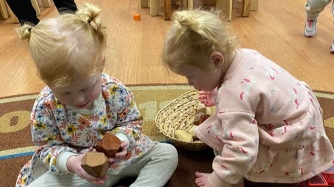 Two children playing